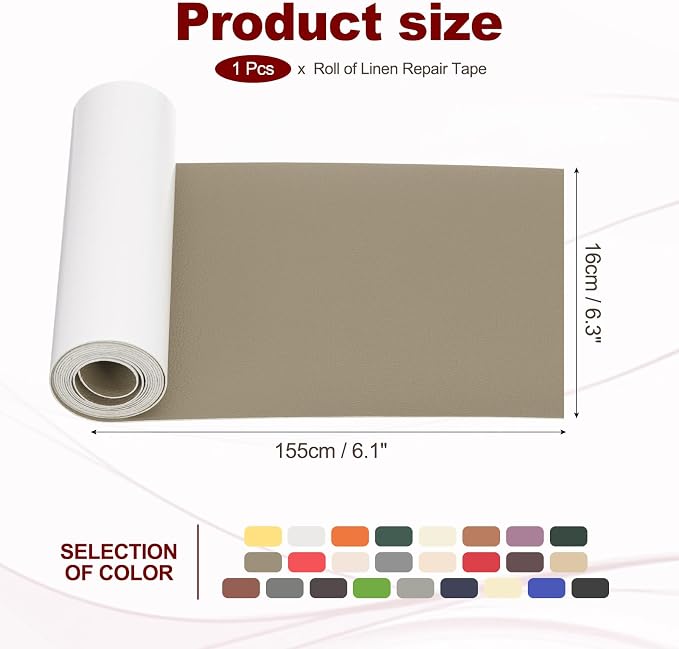 PATIKIL Leather Patches Tape for Furniture, 6.3 x 61 Inch Self Adhesive Vinyl - Image 2