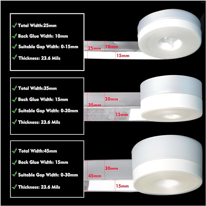 Silicone Weather Stripping Seal Door Tape 16.5 Feet Strip Bottom Draft - Image 2