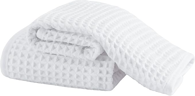 Microfiber Waffle Face Towels, 2 Pieces, Fast Drying, Lint Free by Unknown