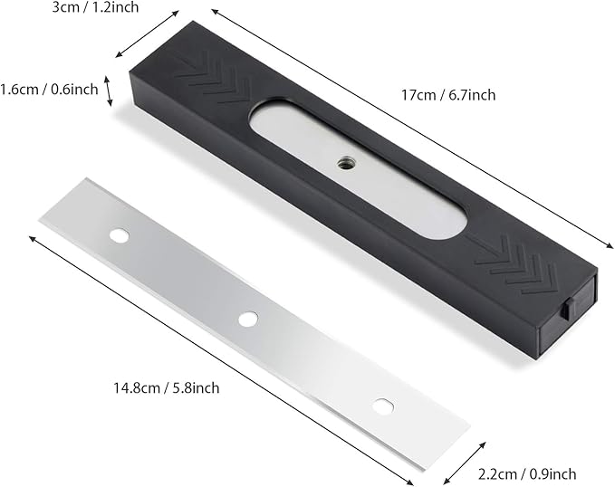 EHDIS 6 inch Razor Blades Paint Scraper Replacement Stainless Steel Blades - Image 2