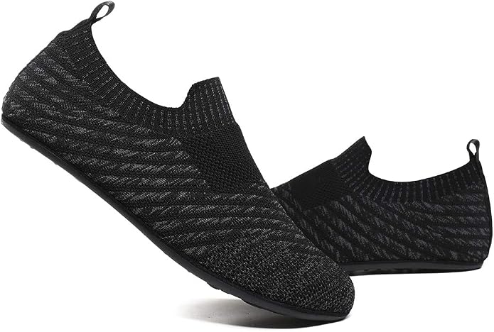 QZKDM Lightweight Slip on Grip Indoor House Slippers Barefoot Non Slip Home - Image 5
