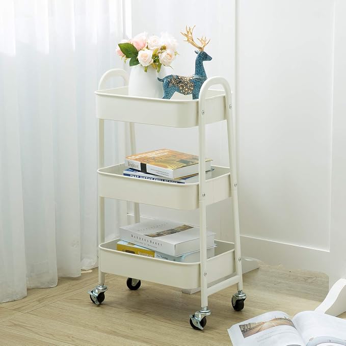 AGTEK Makeup Cart, Movable Rolling Organizer Cart - Image 5