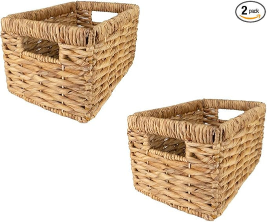 Wicker Basket For Shelves, Baskets for Organizing, Woven Storage Basket by MIMONHOUSE