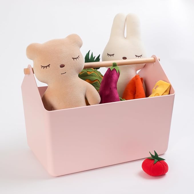 BLUE GINKGO Large Storage Basket – Plastic Caddy - Image 6