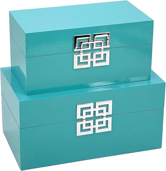Galt International Large & Small Decorative Storage Box w/Hinged Lid - Image 3