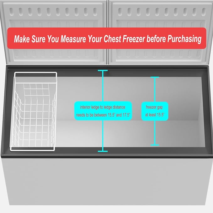 SANNO Chest Freezer Baskets, Deep Freezer Organizer Bins Sturdy Metal Wire - Image 3