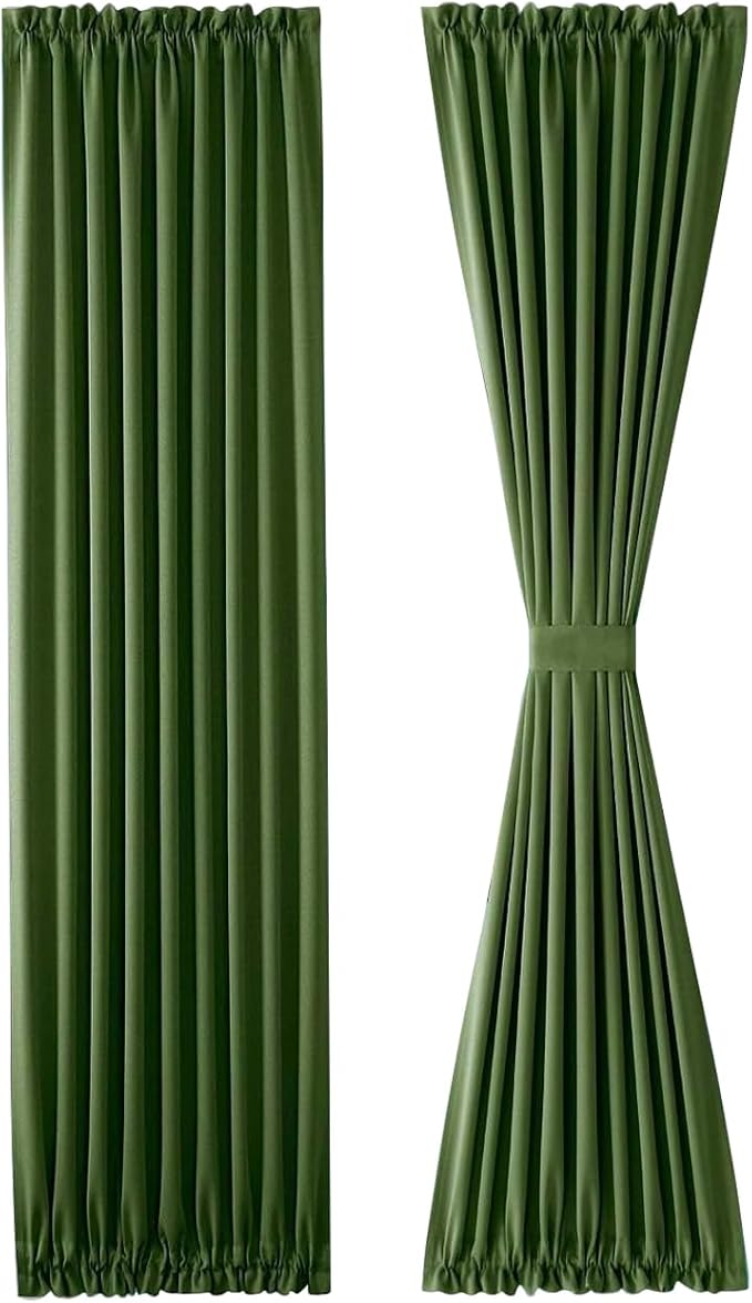 DWCN French Door Curtains – Rod Pocket Thermal Blackout Curtain - Image 7