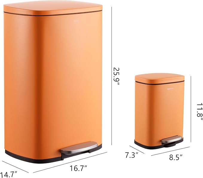 happimess HPM1006K Connor Rectangular 13.2-Gallon Trash Can - Image 4