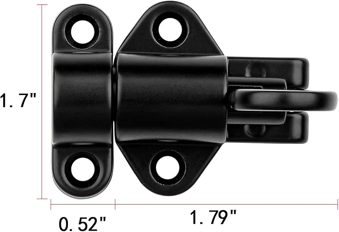 7 Packs Self-Closing Latches，Black Spring Door Lock，Resilient Bolt Latch - Image 2
