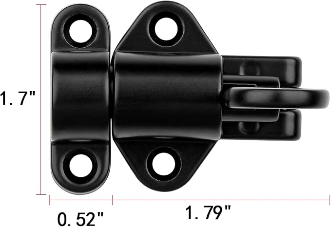 5 Packs Self-Closing Latches，Black Spring Door Lock，Resilient Bolt Latch - Image 2