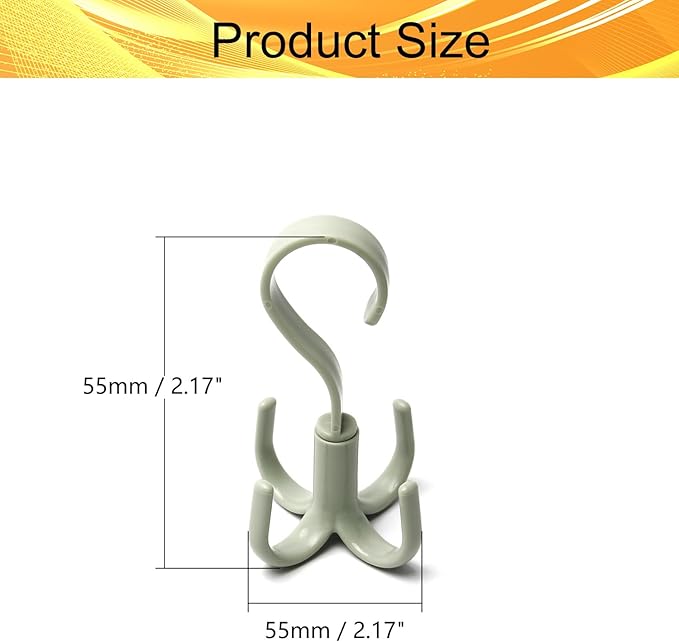 2Pcs Rotating Belt Hanger 360 Degrees Rotatable Organizer - Image 2