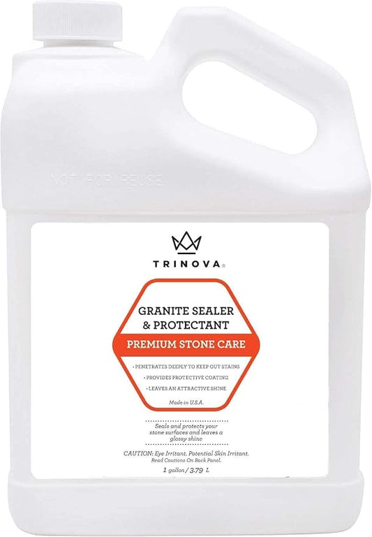 TriNova Granite Sealer & Protector Gallon Refill- Made in USA, Best Stone Polish by TriNova