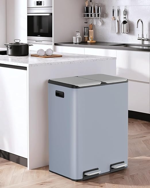 Arlopu 16Gal Dual Trash Can w/2 Built-in Box - Image 8