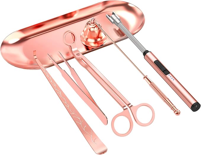 6 in 1 Candle Accessory Set, Candle Wick Trimmer Cutter, Candle Wick Dipper by HEYLOURB