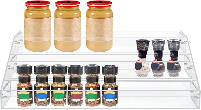 PMMASTO Widen Tiered Spice Rack, Seasoning Organizer, Kitchen Organization and - Image 5