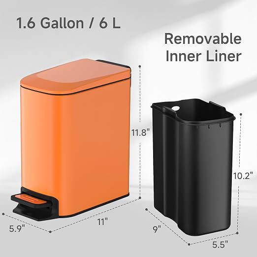 TIPGO Small Bathroom Trash Can - Image 6