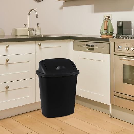 Teyyvn 6 Gallon Plastic Flip Lid Trash Can - Image 4