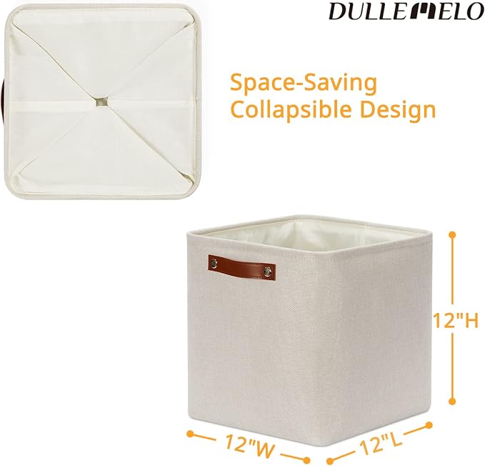 DULLEMELO Baskets For Organizing, Cube Storage Bins 12x12 Storage for Toys - Image 2