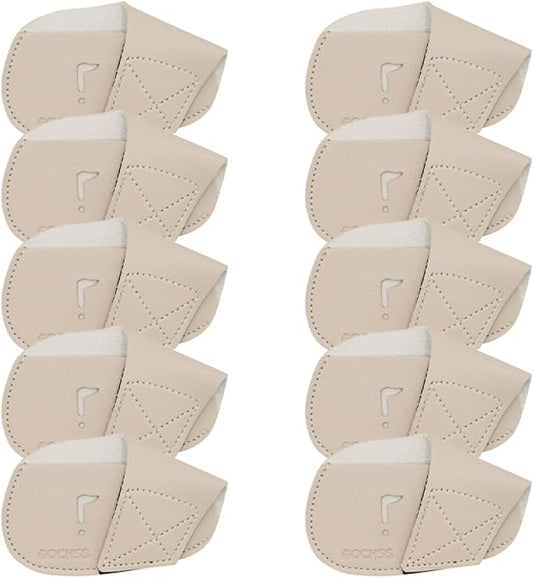 I Golf Iron Headcovers 10pcs PU Fit Both Right-Handed Clubs Golf Club Protector by GOCHSS