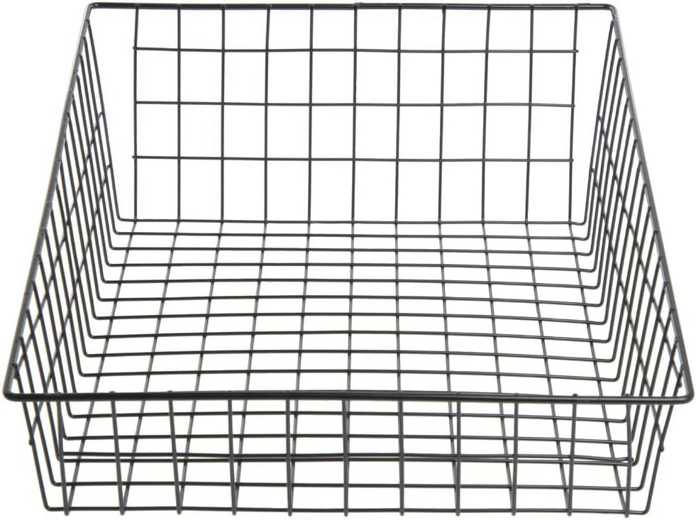WIRECRAFT MANUFACTURING COMPANY Bagel Basket Rectangular Black Wire - 14&quot...