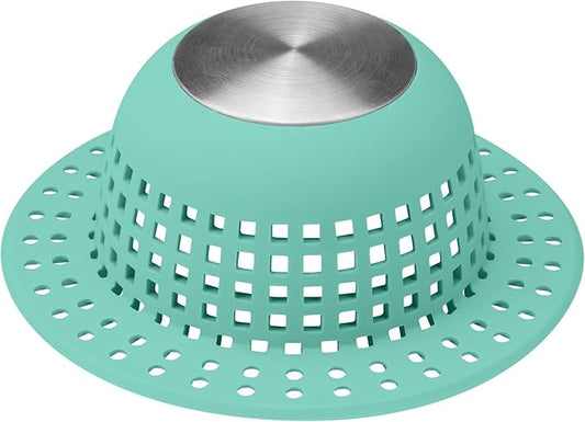 Shower Drain Hair Catcher, Bathtub Drain Cover Foldable Silicone Shower & Tub by SayGoodbyetoHairClogging