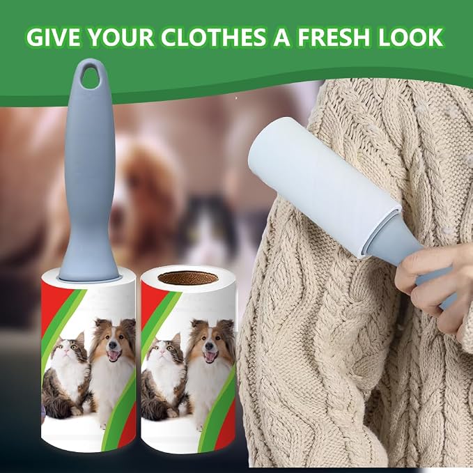 Pet Hair Lint Rollers, 3 Pack, 90 Sheets Each– Reusable Sticky Roller - Image 9