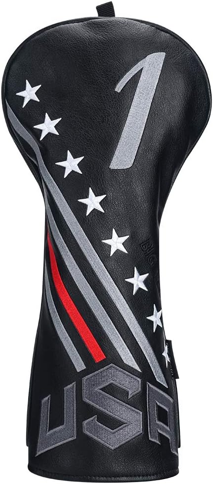 Big Teeth Golf Cover USA Stripe and Star Headcover Covers, Driver Fairway Wood by BigTeeth