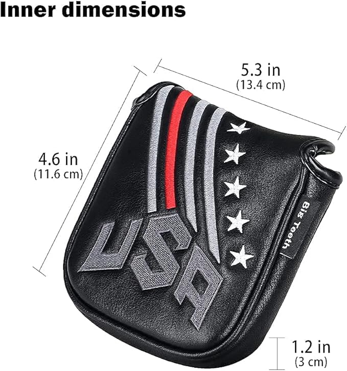 Big Teeth Golf Cover USA Stripe and Star Headcover Covers, Driver Fairway Wood - Image 2