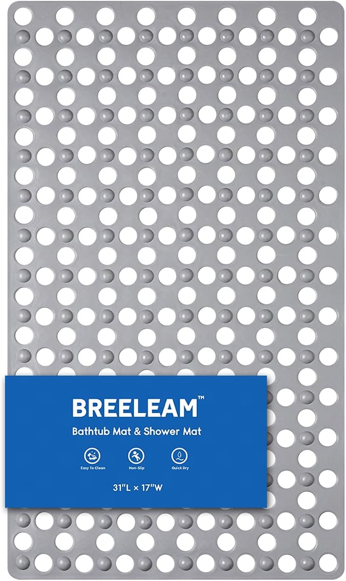 Non Slip Bathtub Mat and Shower Mat 31x17 inch, Bath Mat - Image 9