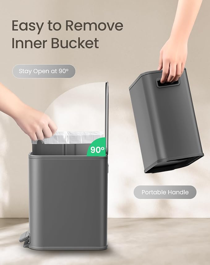 Cesun Small Bathroom Trash Can - Image 5