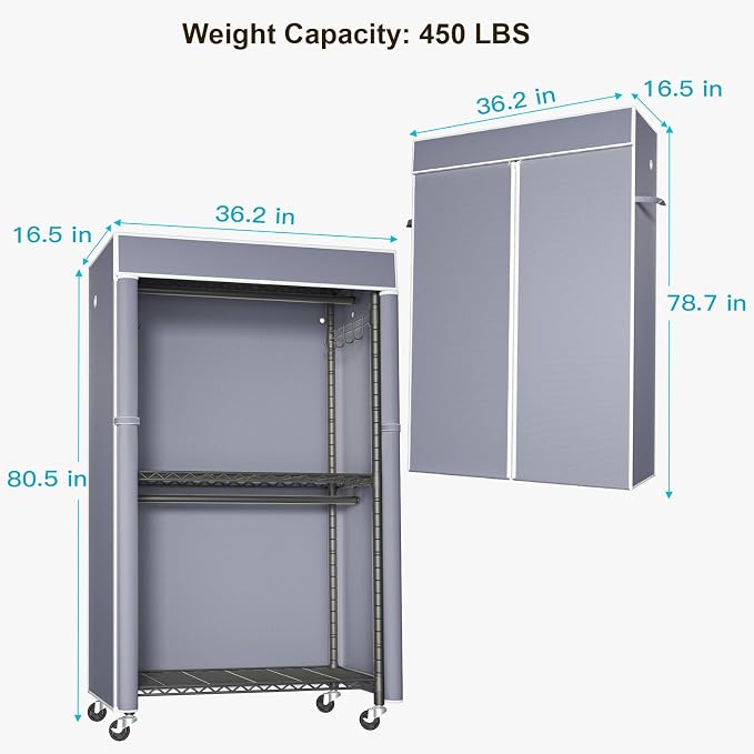 FUTASSI Black Clothing Rack - Image 5