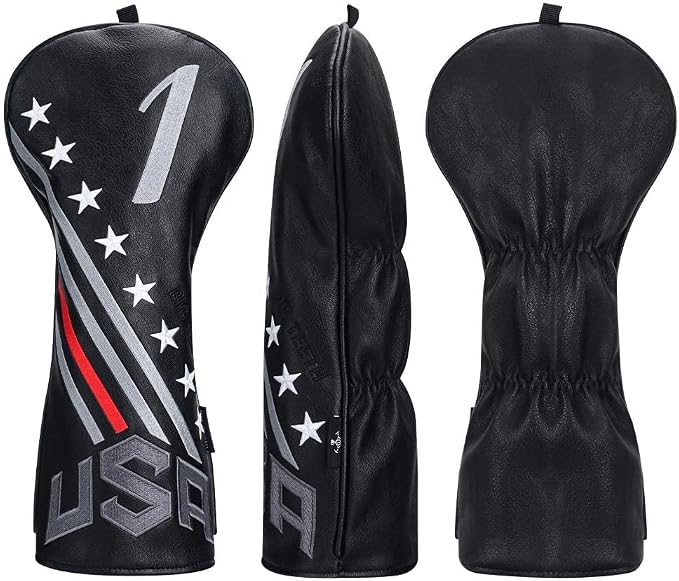 Big Teeth Golf Cover USA Stripe and Star Headcover Covers, Driver Fairway Wood - Image 5