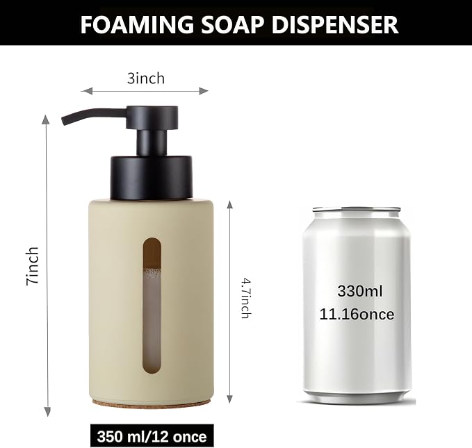Enra Thick Glass Foaming Soap Dispenser - Image 5