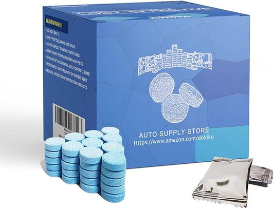 100 PCS Glass Cleaner Refill, Glass Clean Tablets, Window Clean Refill Tablets by DOKIKO