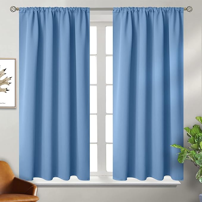 BGment Denim Blue Blackout Curtains by BGment