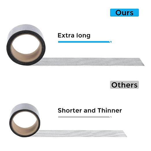 Black Window Screen Repair Tape, 2 in X 15 FT Screen Repair Kit - Image 6