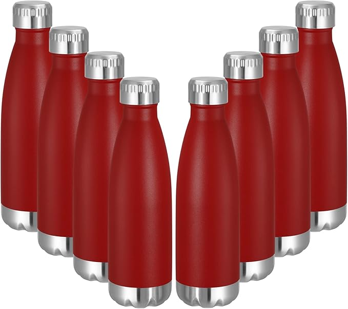 VEGOND 17oz Stainless Steel Water Bottles Bulk, Reusable Metal Sports Water by VEGOND