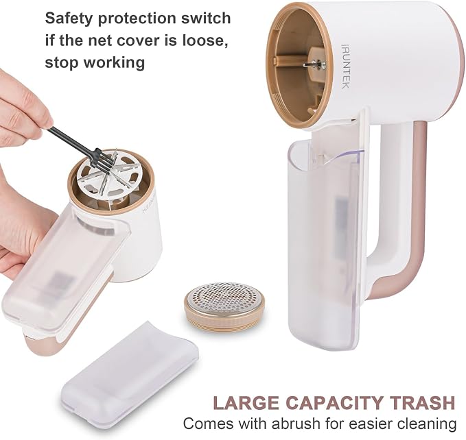 iRUNTEK Rechargeable Fabric Shaver, Electric Commercial Lint Remover - Image 6