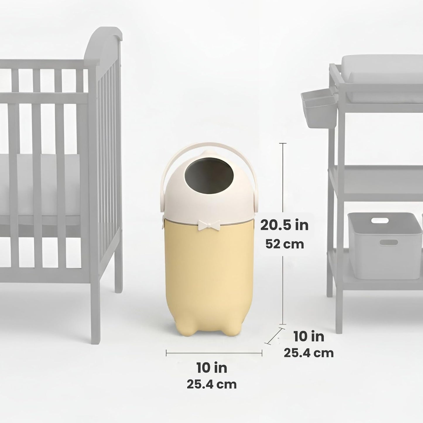 iTouchless 4 Gal Kids Room Wastebasket | Odor-Sealing Bin | Sand Almond | Rotating Ball Seal Traps Smells | Fits Any Standard Bag, No Refills Ever Needed | Flip-Up Handle Opens With A Single Hand