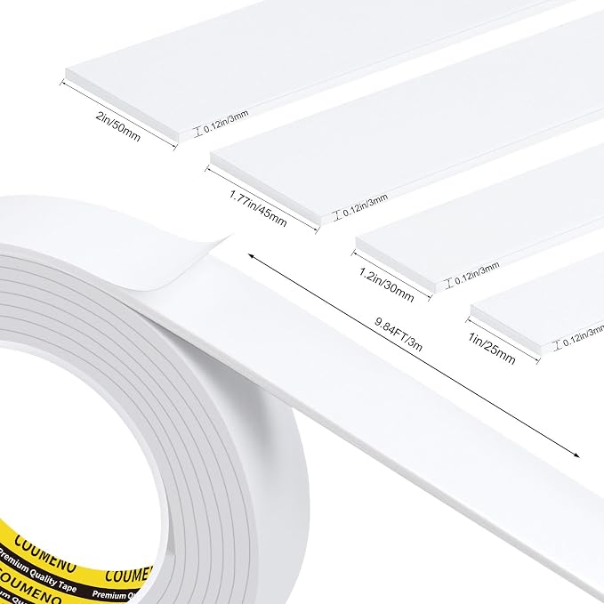 2 Pack EVA Single-Sided Adhesive Foam Tape 1.2inx9.84FT Single-Sided Sealing - Image 2