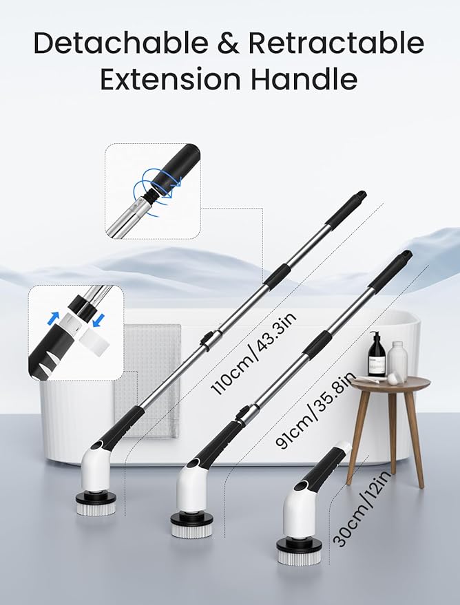 Electric Spin Scrubber, 2025 New Cordless Shower Cleaning Brush - Image 3