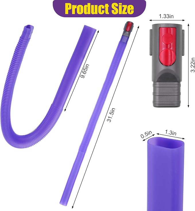 Vacuum Crevice Cleaning Attachment Set, Fits Dyson V7 V8 V10 V11 V15 GEN5 - Image 2