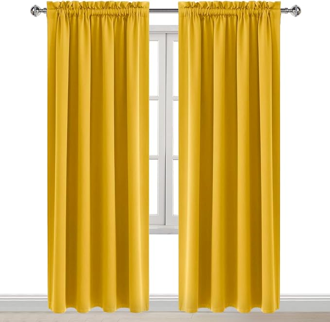 DWCN Blackout Curtains Room Darkening Thermal Insulated Bedroom Curtains Window - Image 9