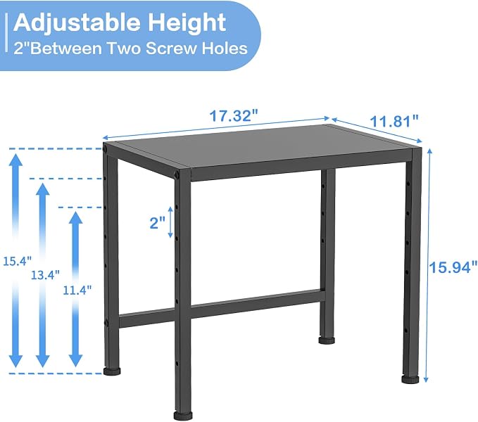 17.3 Inches Metal Storage Shelves, 150LBS Heavy Duty Shelving Units and Storage - Image 2