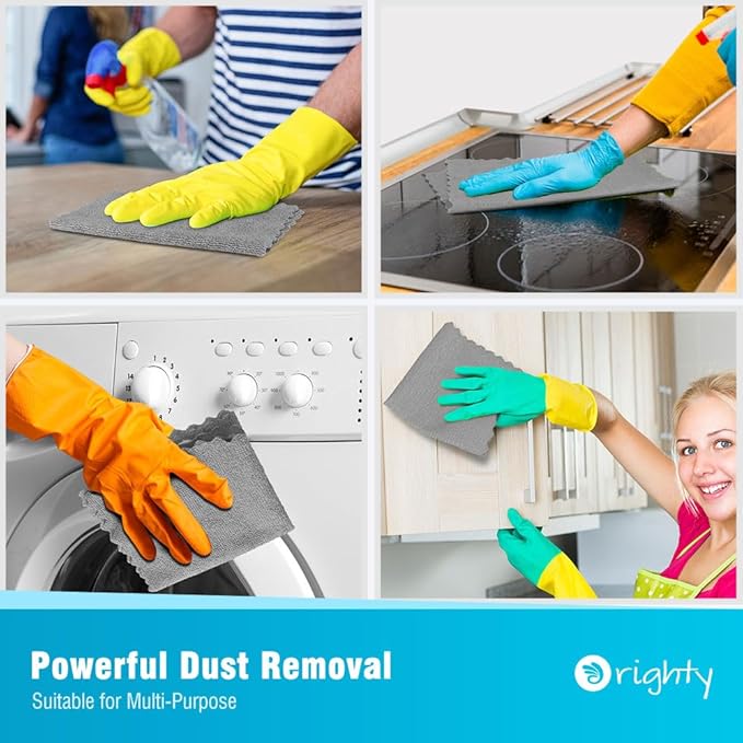 Orighty Grey Microfiber Cleaning Cloth, 50 Pack Highly Absorbent Cleaning - Image 6