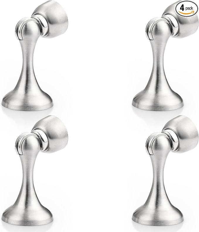 Probrico Brushed Nickel Magnetic Door Stoppers by Probrico