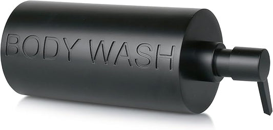 Matte Black Body Wash Dispenser Luxurious Refillable Pump Bottle - Image 2