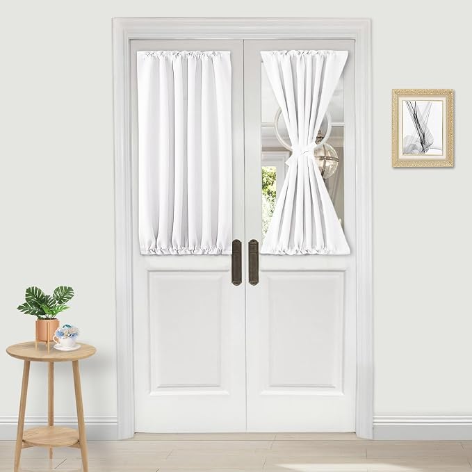DWCN French Door Curtains – Rod Pocket Thermal Curtain by DWCN