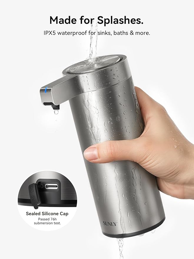 SUNLY Touchless Automatic Soap Dispenser – Clog-Free Pump, 0.2s Fast Sensor - Image 7