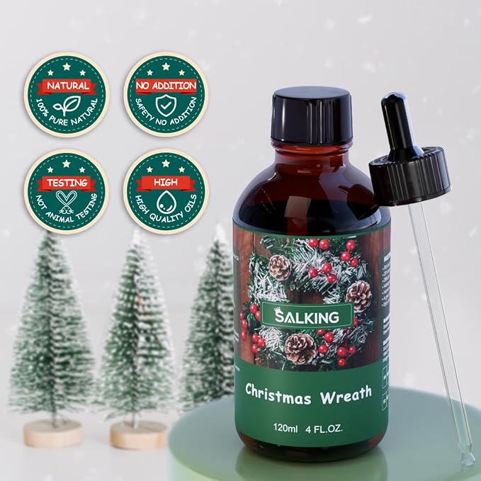 SALKING Christmas Wreath Fragrance Oil, 120ml Premium Essential Oils - Image 4